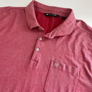 Travis Mathew Pebble‎ Beach Golf Links Red Short Sleeve Polo Men's XL